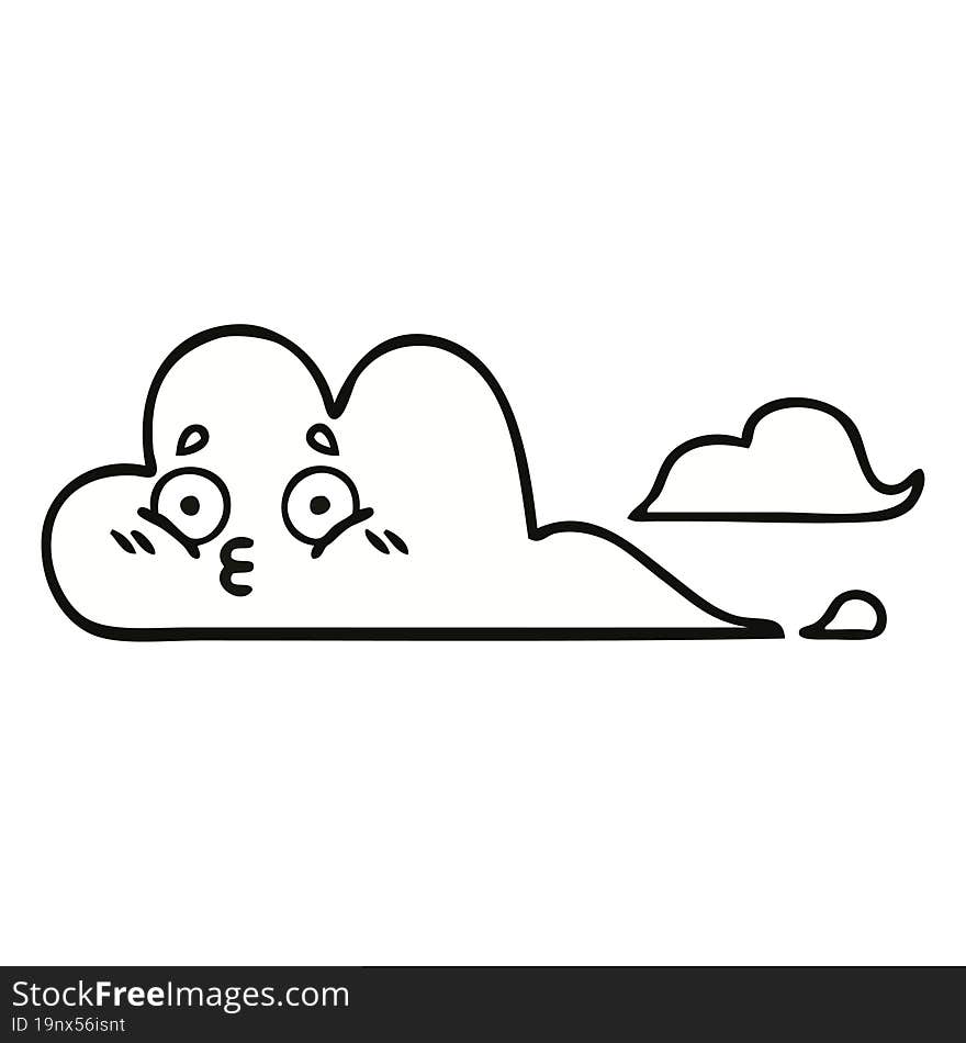 Cute Cartoon White Cloud