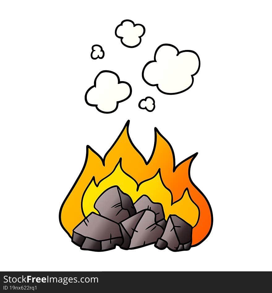 cartoon hot coals. cartoon hot coals