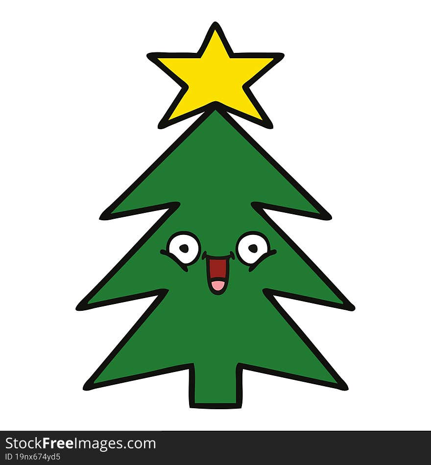 Cute Cartoon Christmas Tree