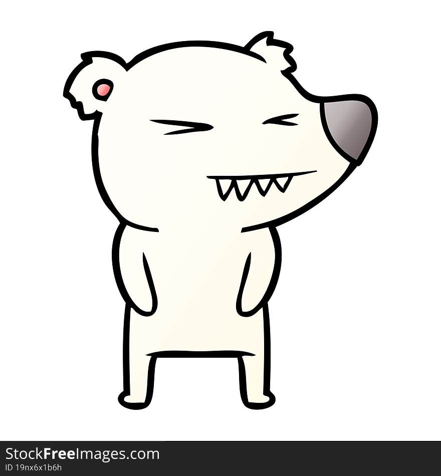 angry polar bear cartoon. angry polar bear cartoon