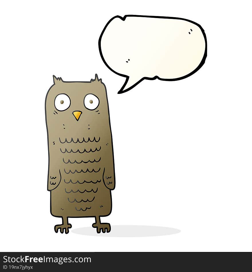 speech bubble cartoon owl