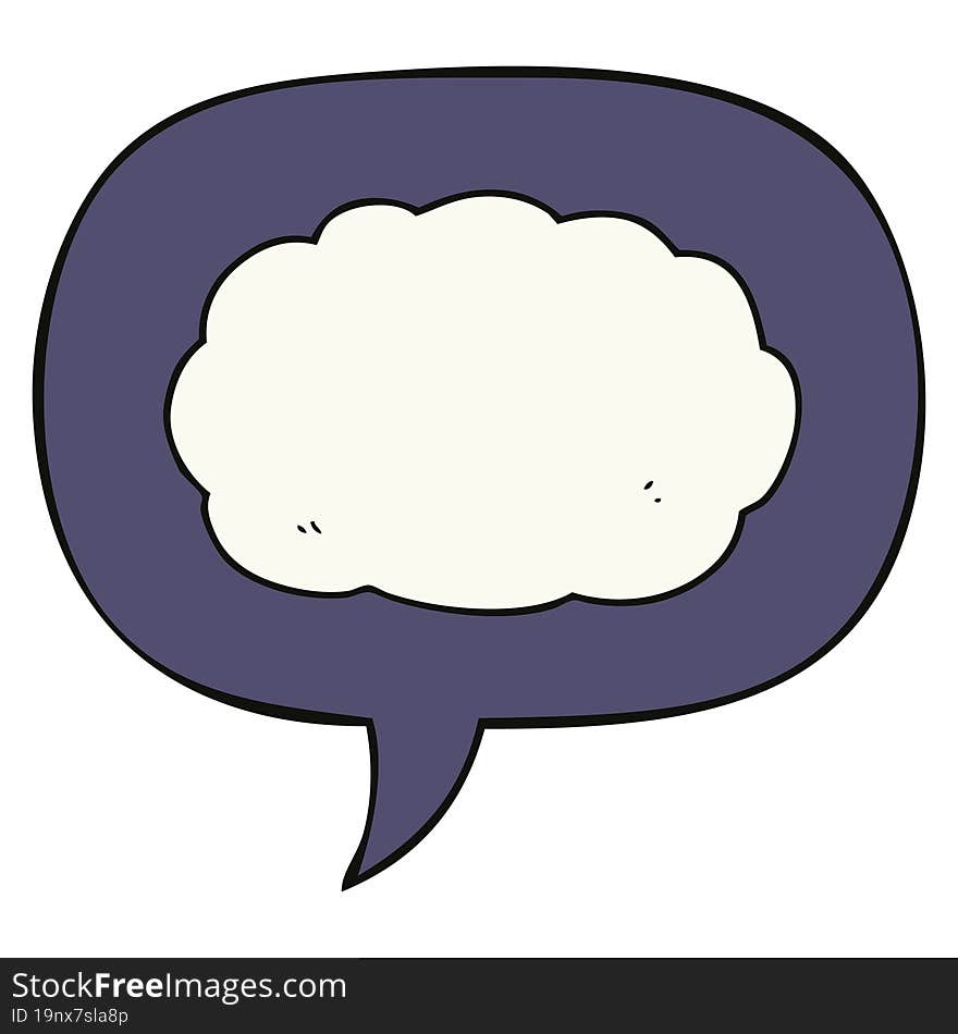 Cartoon Cloud And Speech Bubble