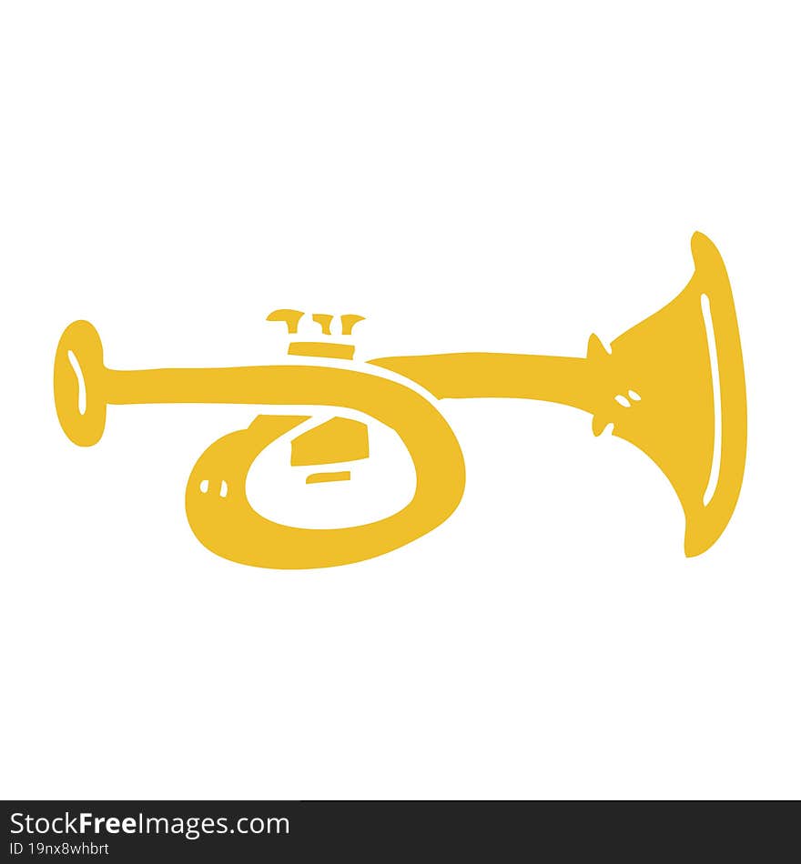 cartoon doodle brass horn