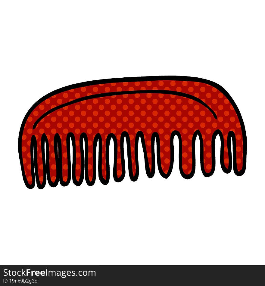 cartoon doodle plastic comb