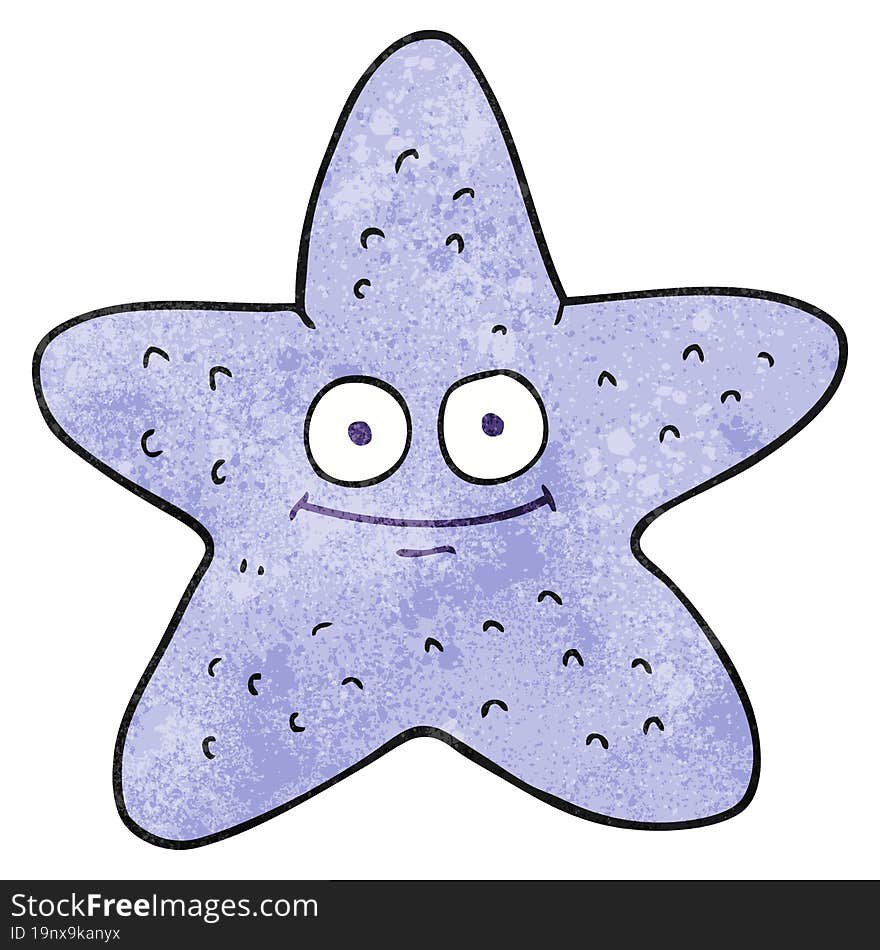 Textured Cartoon Starfish