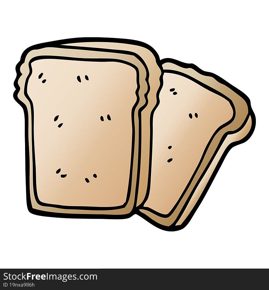 cartoon doodle slices of bread