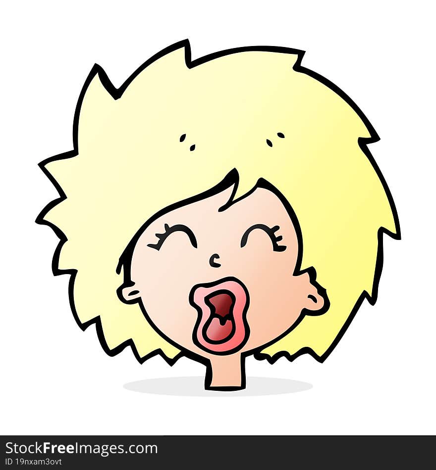 cartoon woman screaming