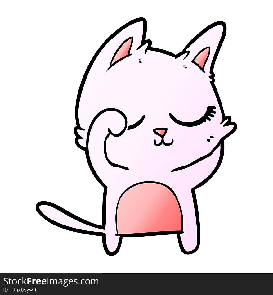 calm cartoon cat. calm cartoon cat