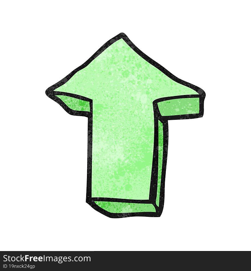 textured cartoon arrow