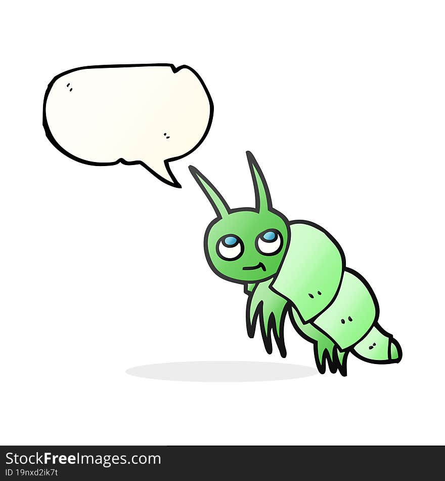 speech bubble cartoon little bug