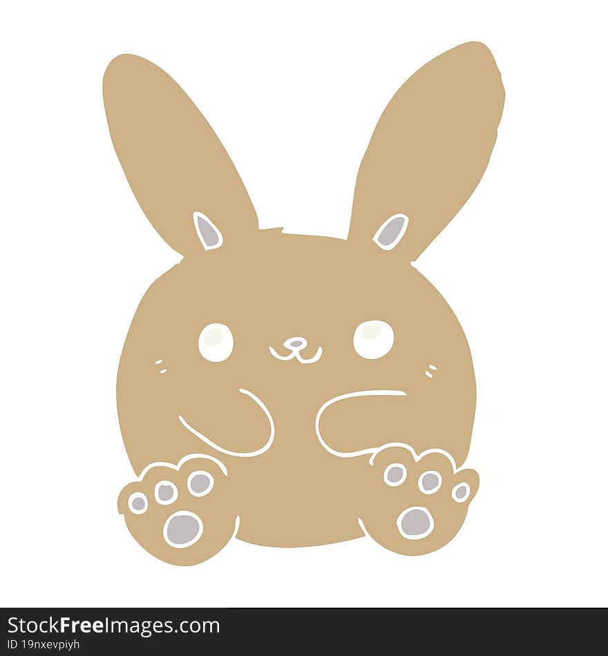 flat color style cartoon rabbit