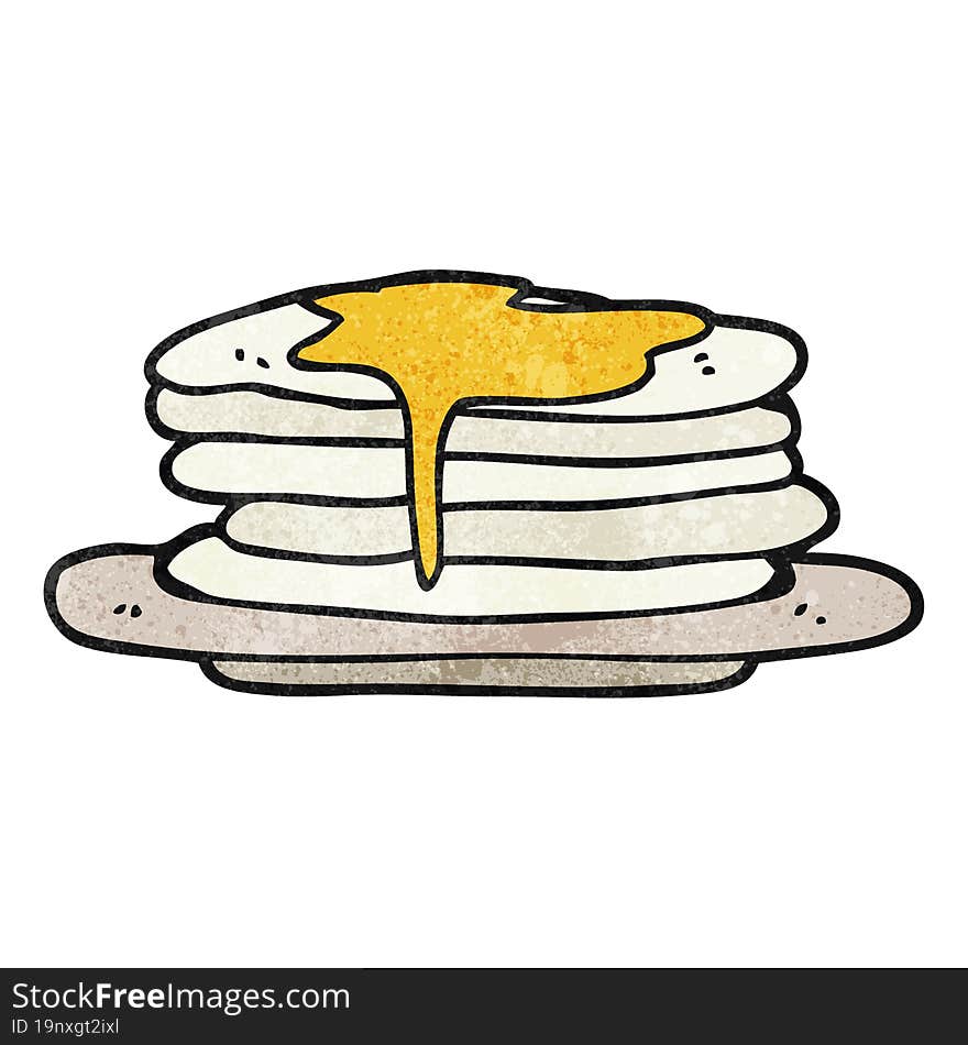 Textured Cartoon Stack Of Pancakes