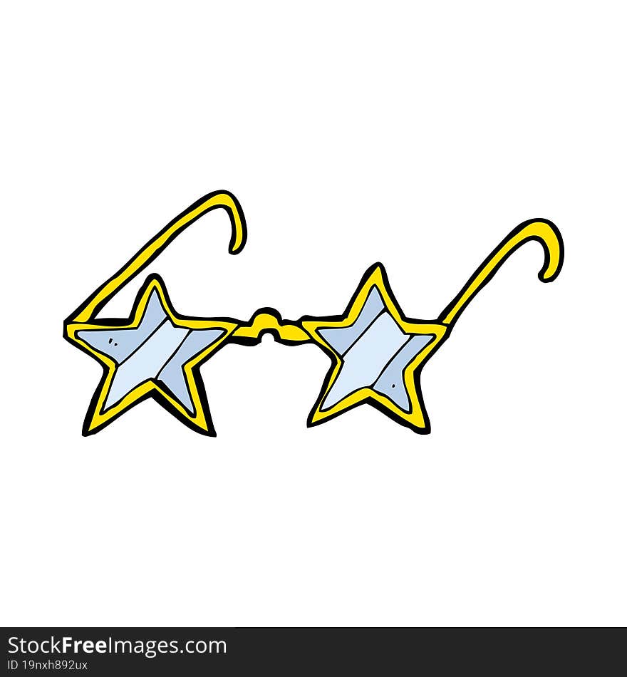 cartoon star glasses