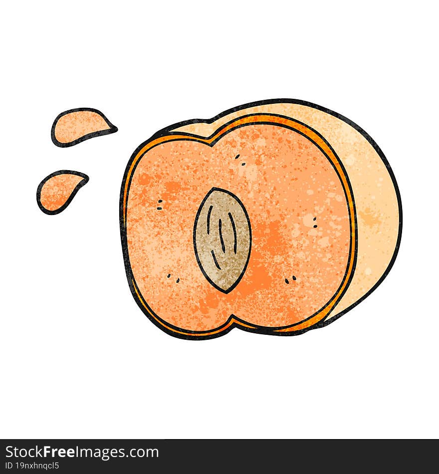 textured cartoon juicy peach