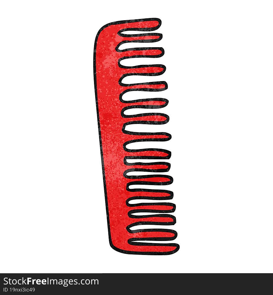 textured cartoon comb