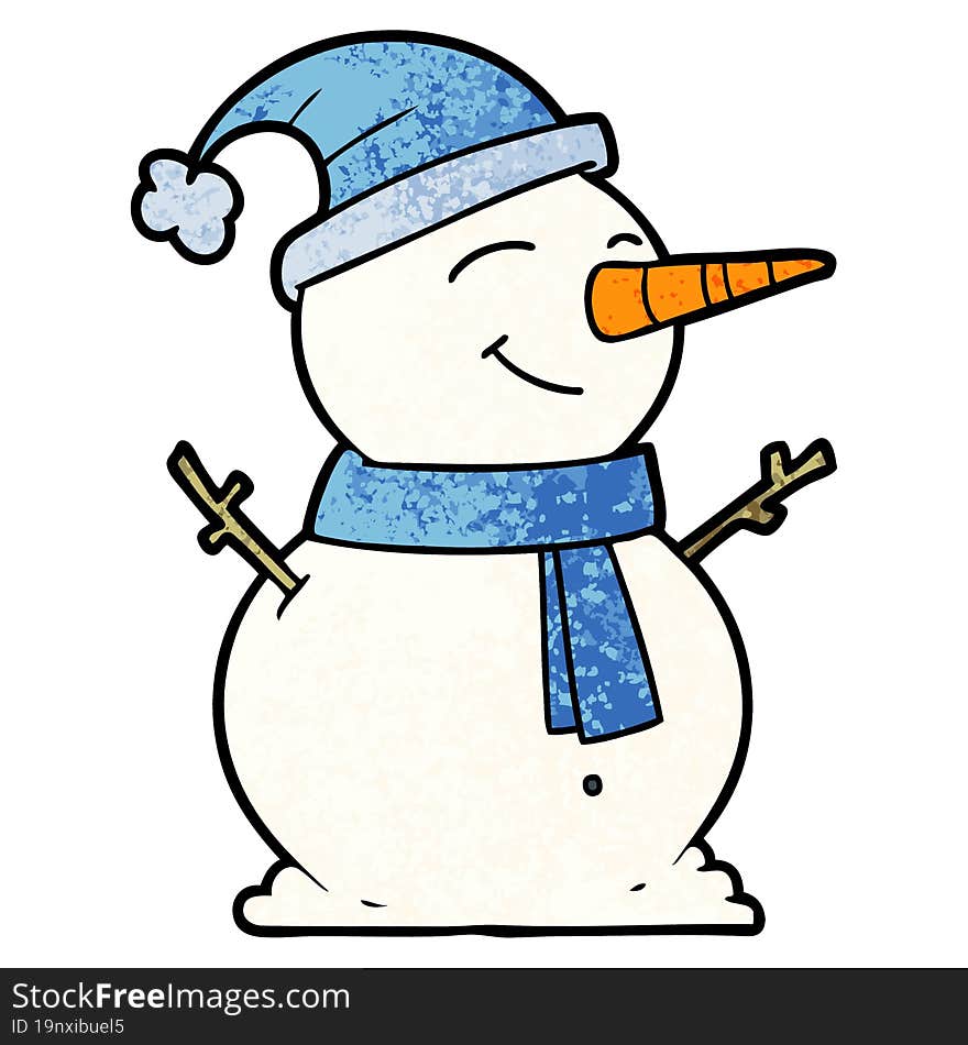 cartoon snowman. cartoon snowman