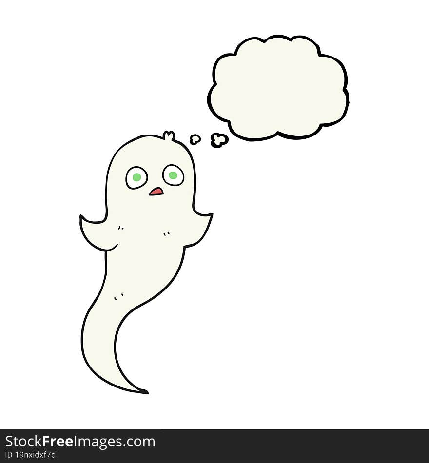 thought bubble cartoon halloween ghost