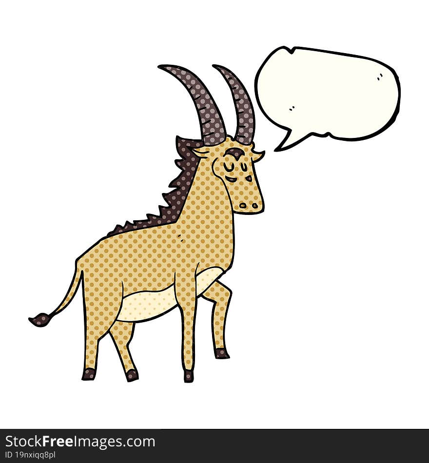 comic book speech bubble cartoon antelope