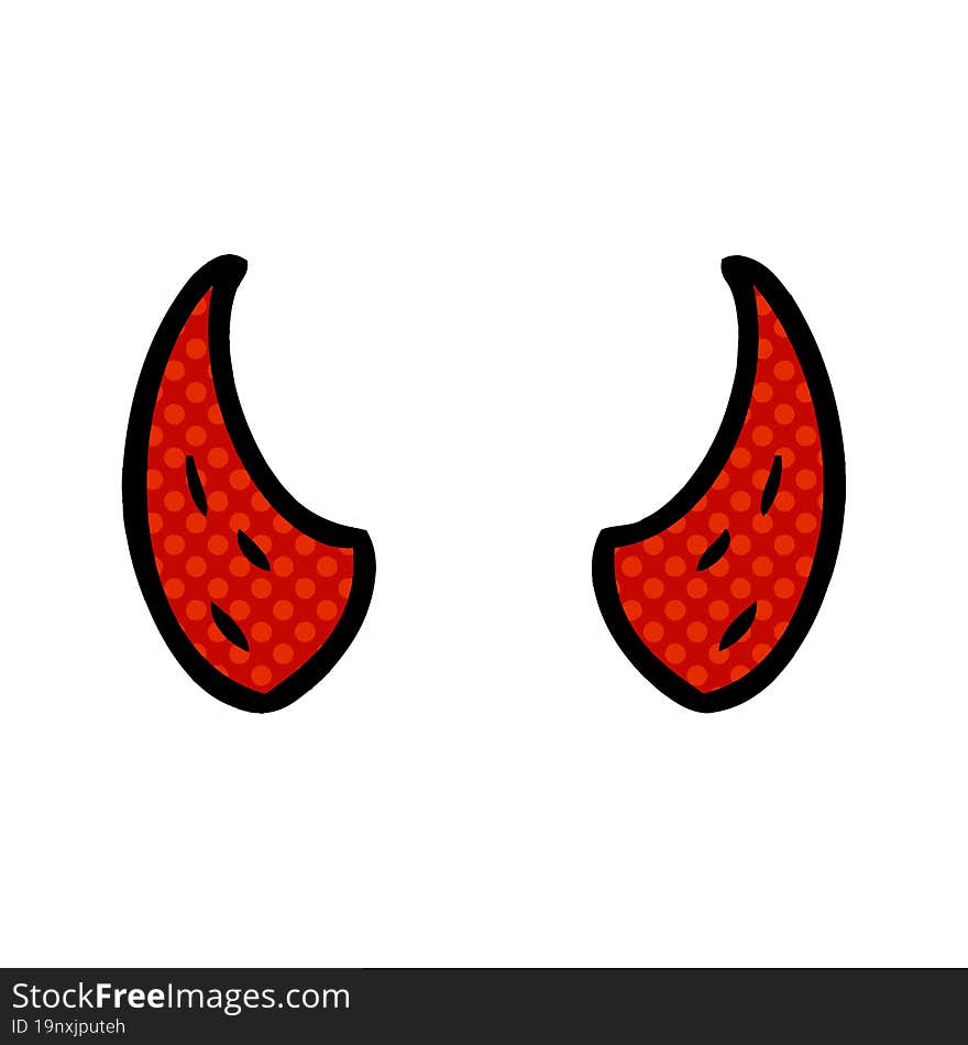 cartoon devil horns. cartoon devil horns