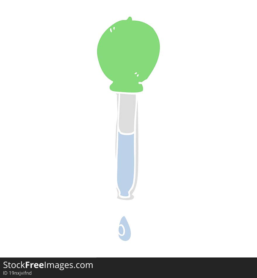 flat color style cartoon pipette