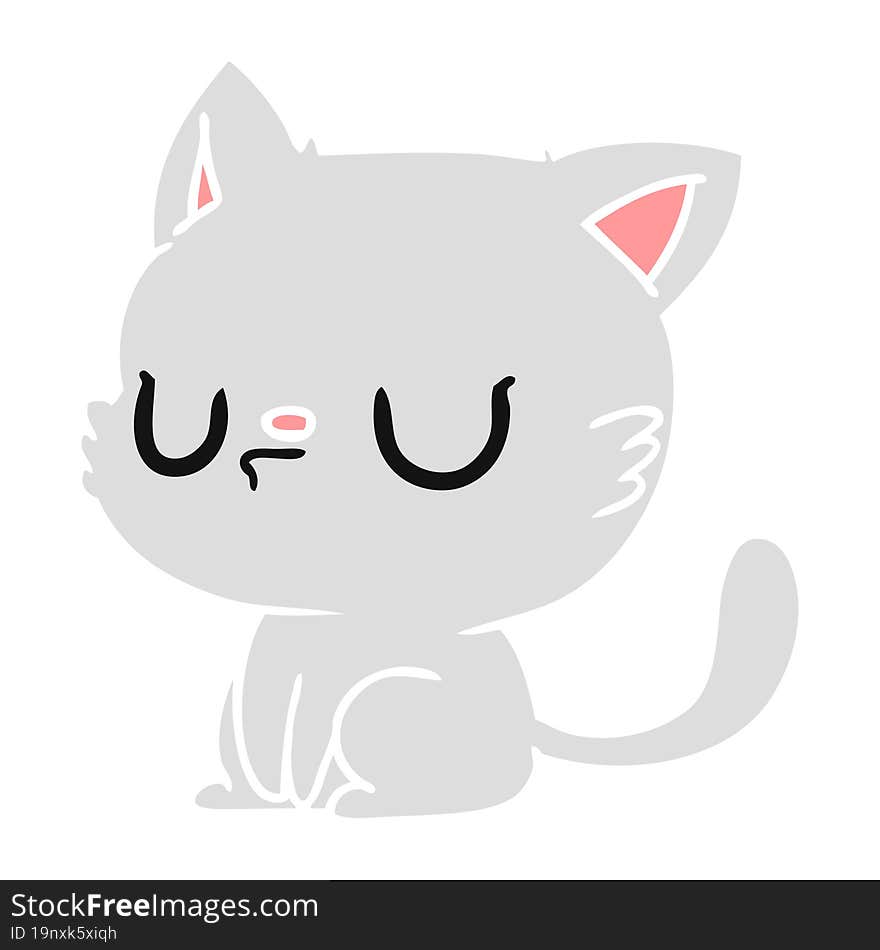 cartoon of cute kawaii cat