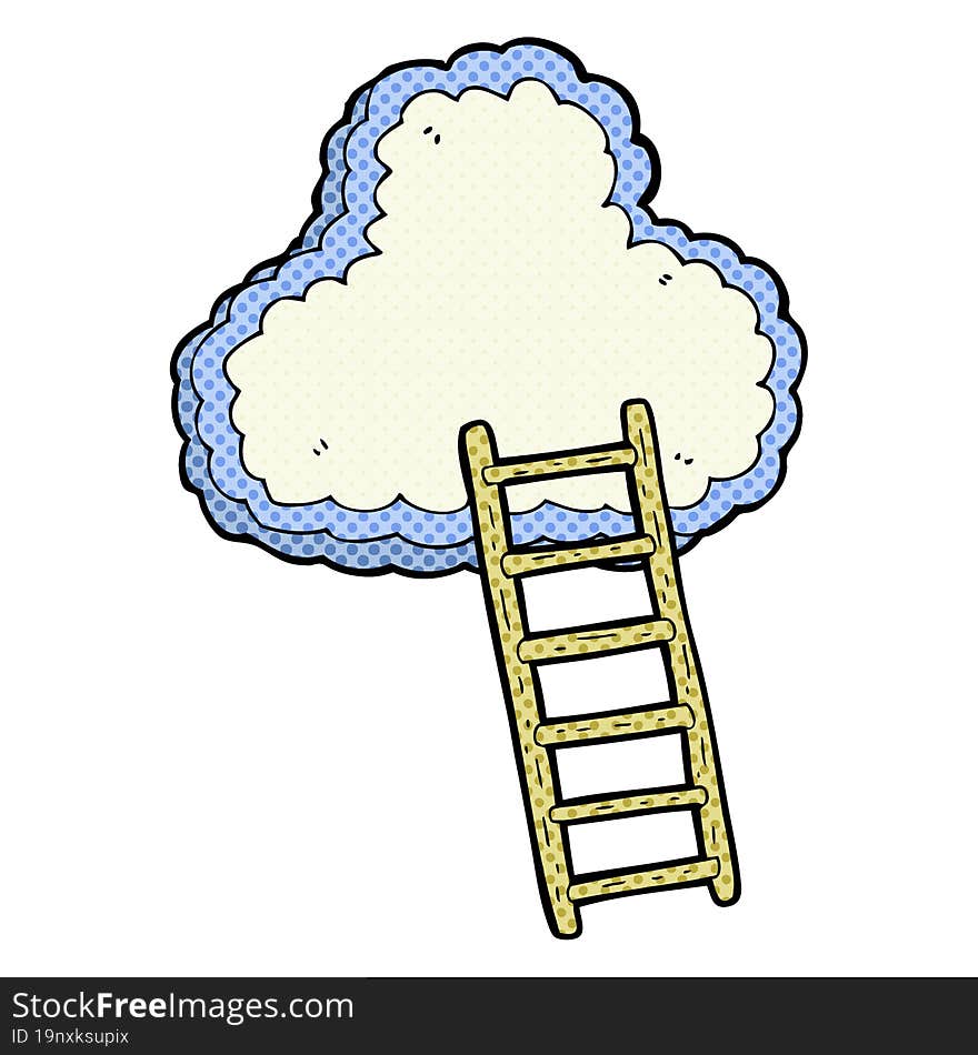 Cartoon Ladder To Heaven