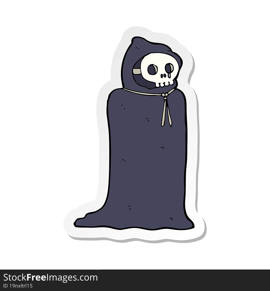 sticker of a cartoon spooky halloween costume