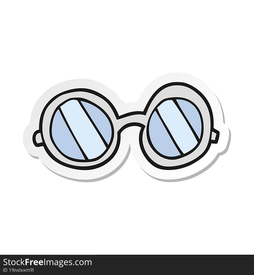 sticker of a cartoon glasses