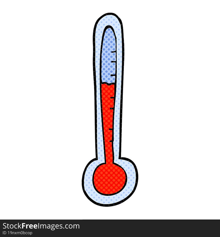 freehand drawn cartoon temperature gauge