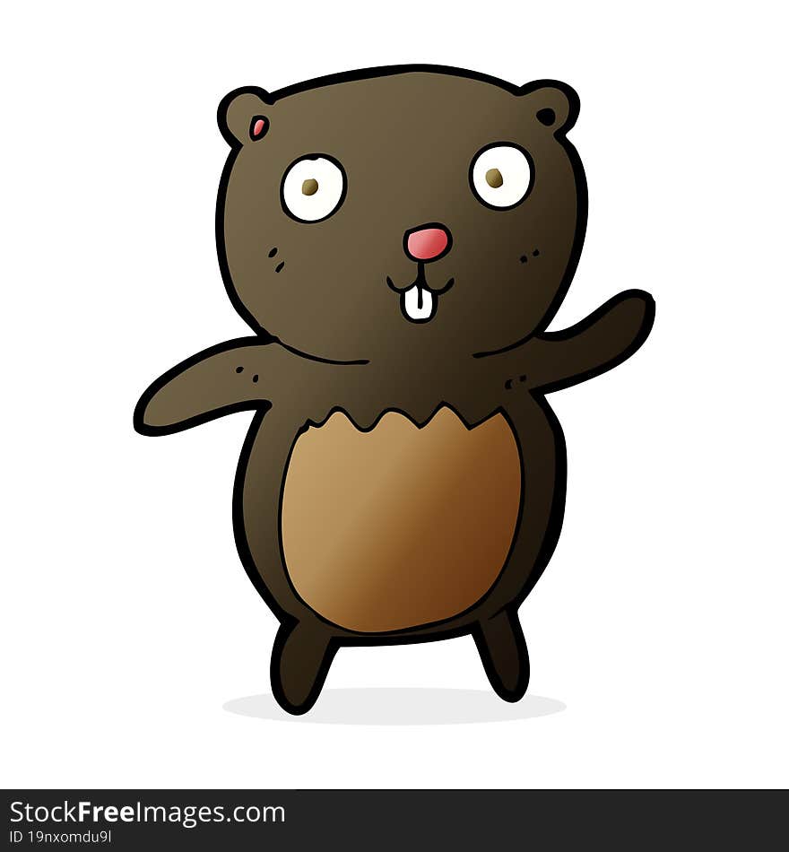 cartoon black bear cub