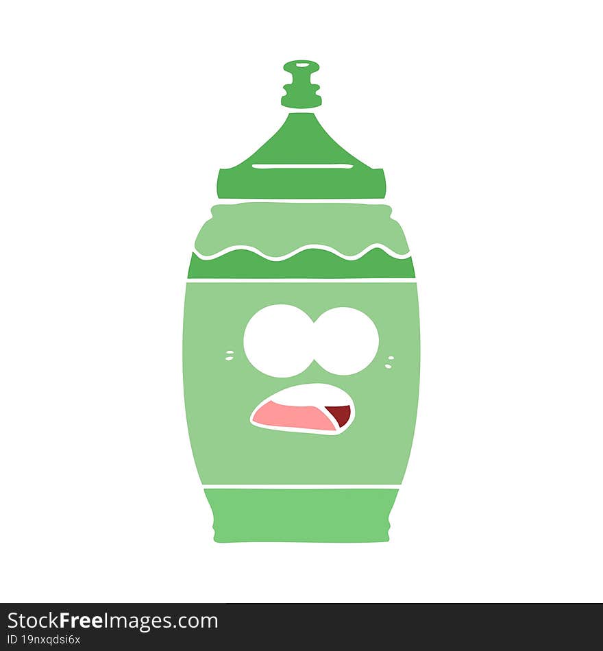 flat color style cartoon sports drink