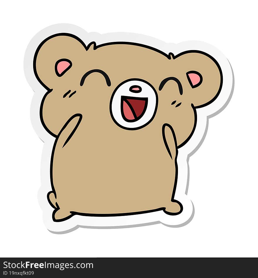 Sticker Cartoon Kawaii Cute Hamster