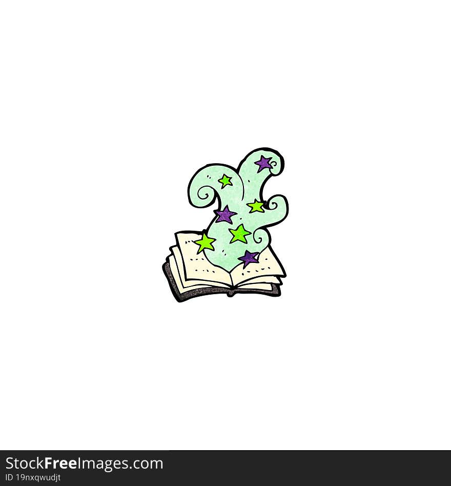 cartoon magic spell book