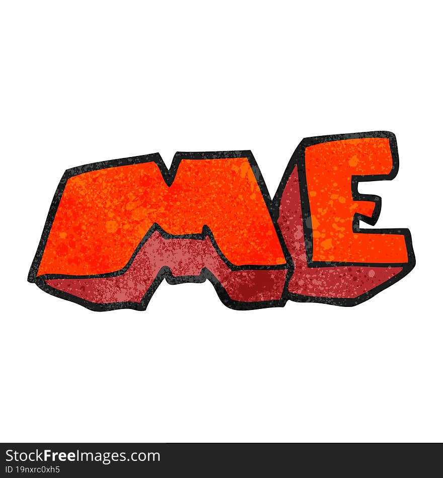 textured cartoon ME symbol