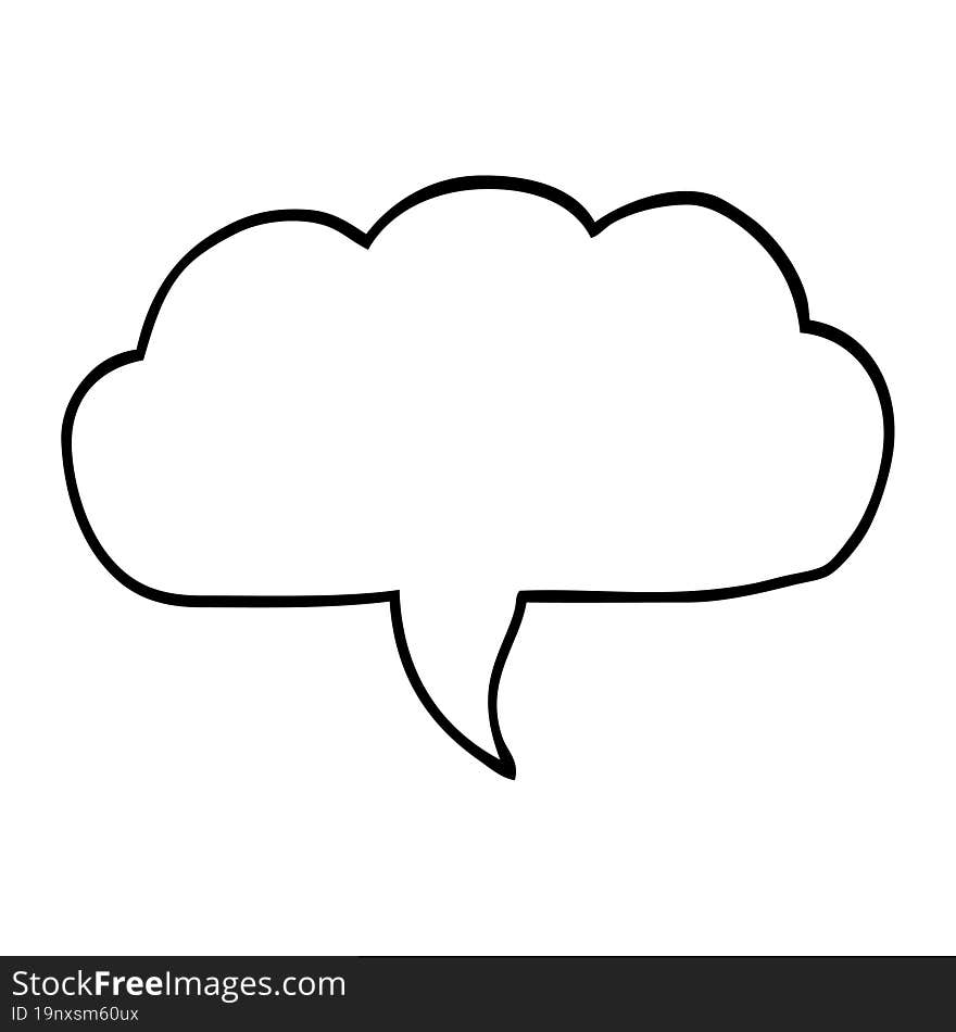 line drawing cartoon cloud speech bubble