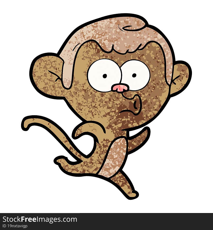 cartoon surprised monkey. cartoon surprised monkey