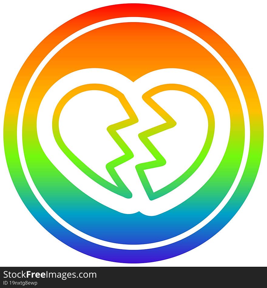 Broken Heart In Rainbow Spectrum