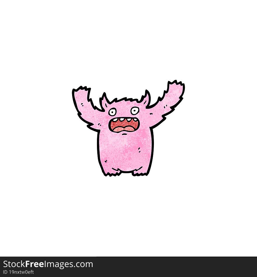 Cartoon Pink Monster