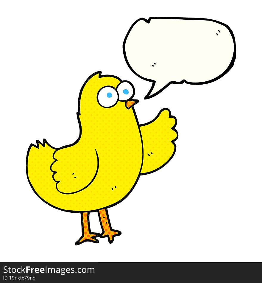 Comic Book Speech Bubble Cartoon Bird