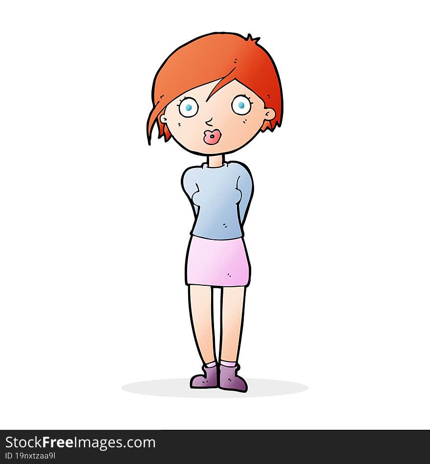 Cartoon Surprised Girl