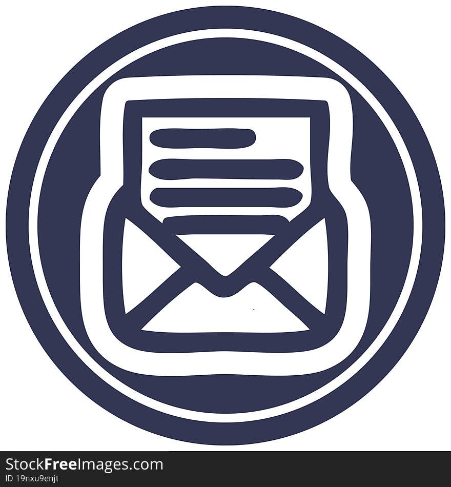 Envelope Letter Circular Icon