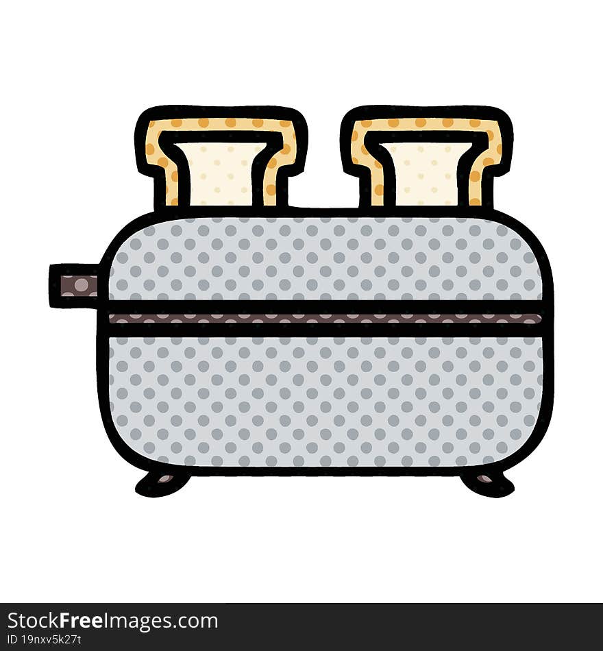 Comic Book Style Cartoon Double Toaster