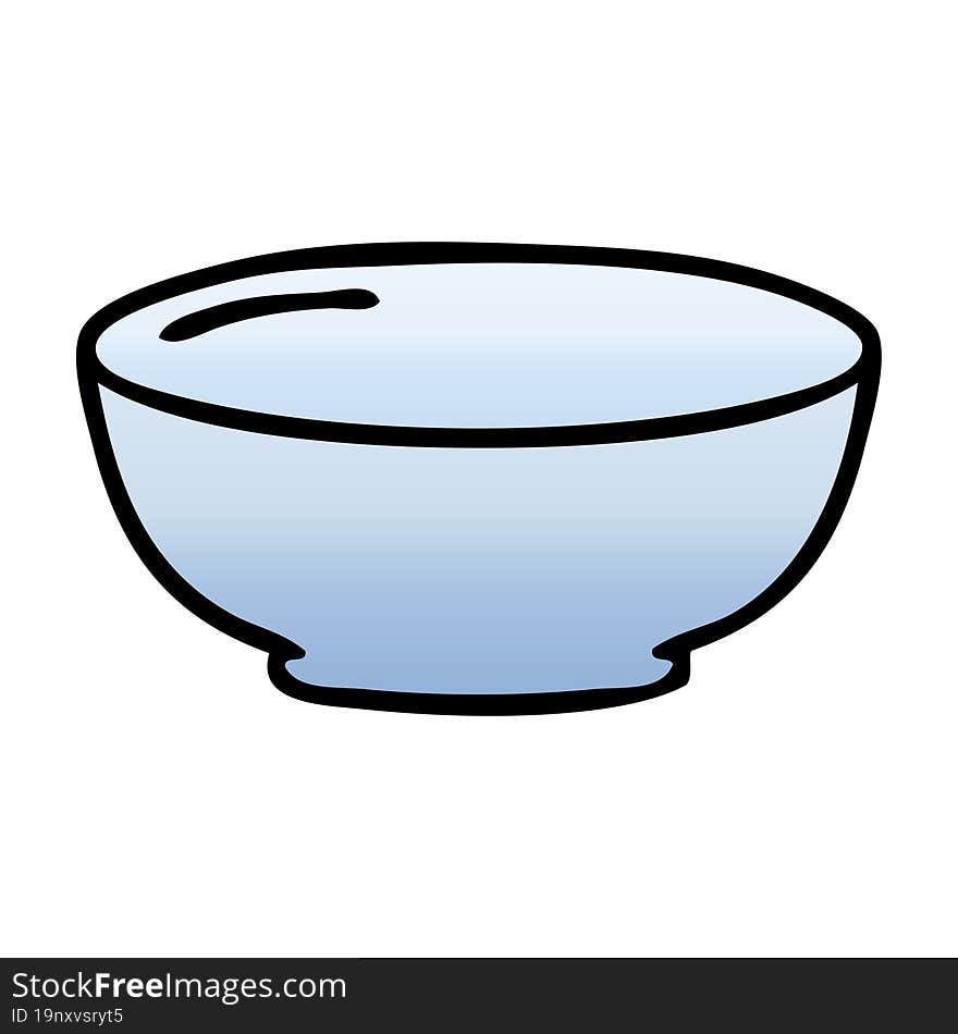 Quirky Gradient Shaded Cartoon Bowl