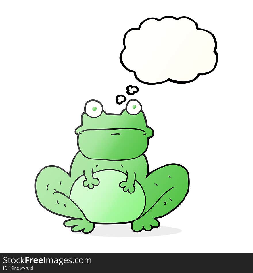 thought bubble cartoon frog