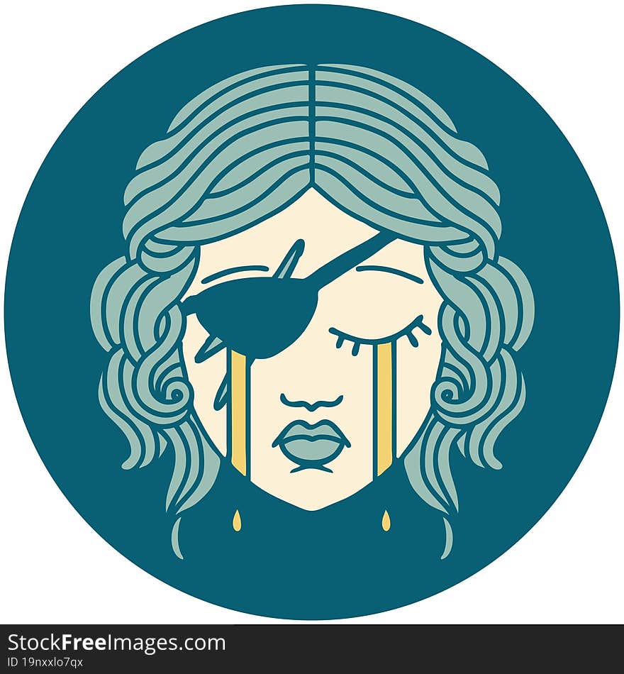 crying human rogue character icon