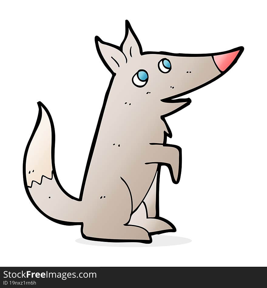 cartoon wolf cub