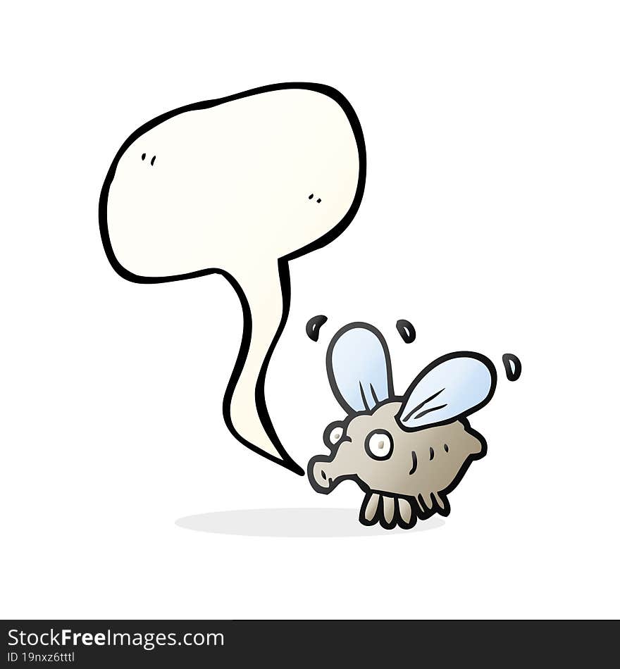 speech bubble cartoon fly