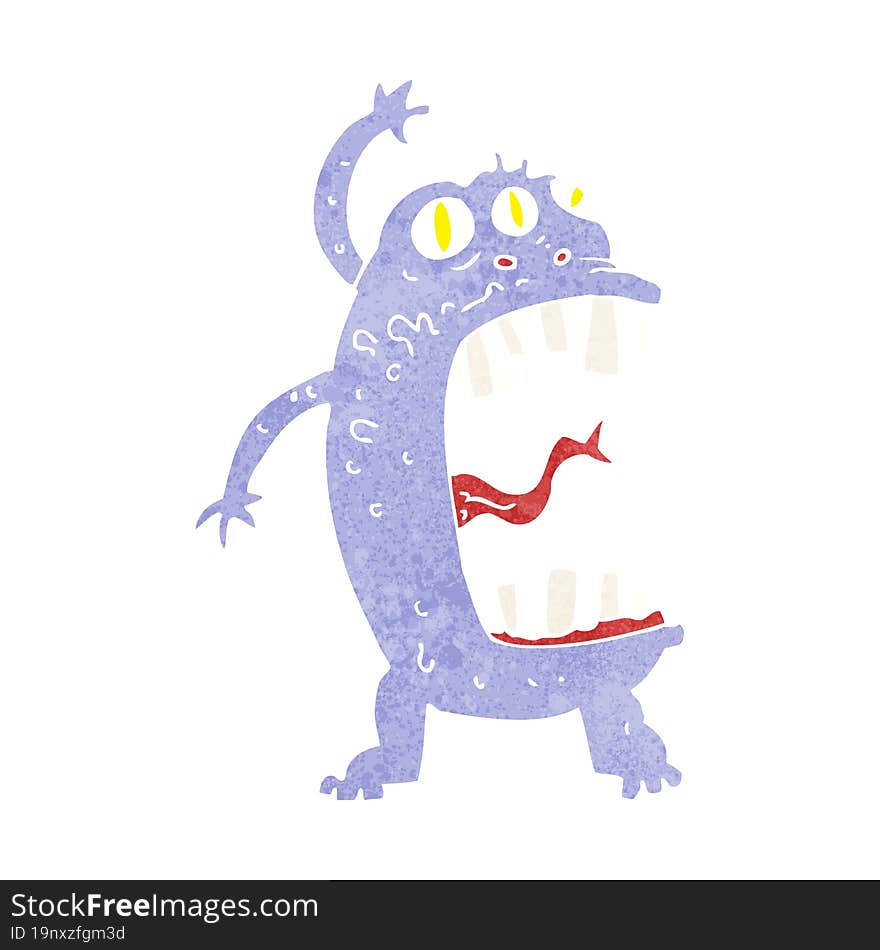 cartoon crazy monster