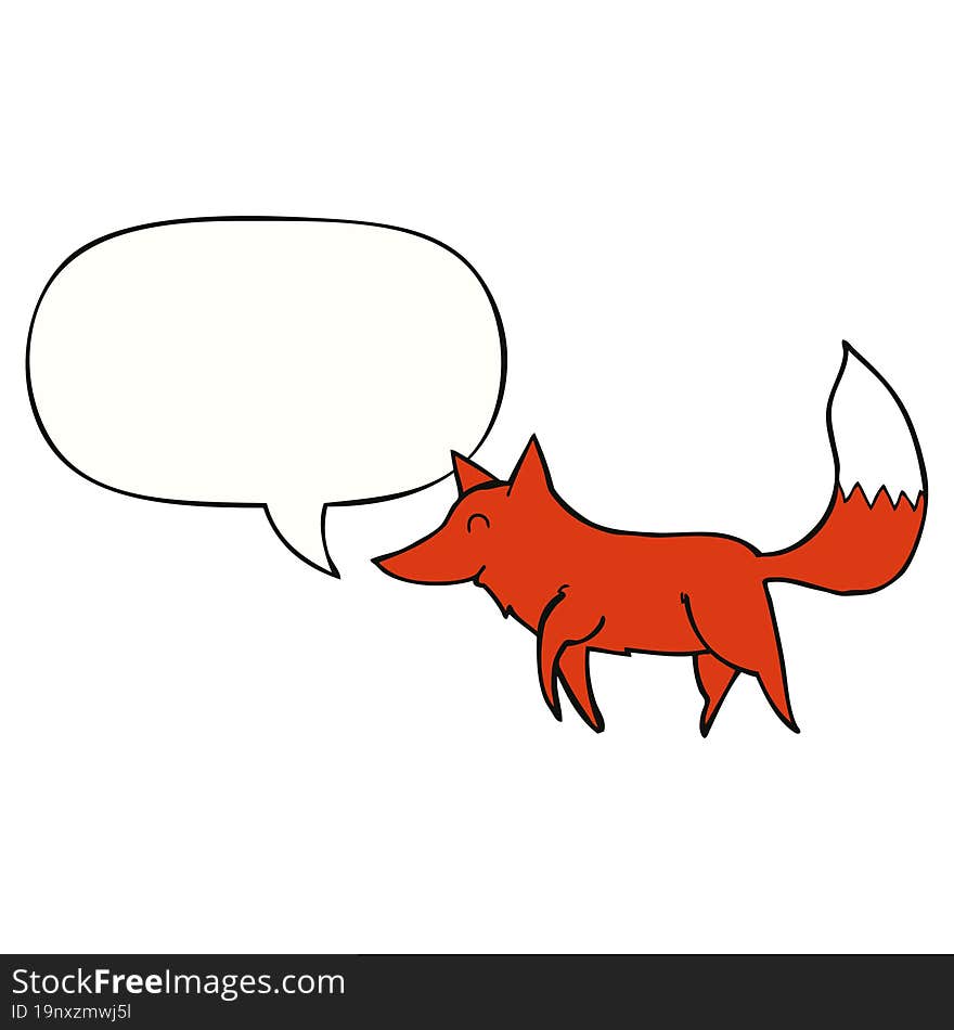 cartoon wolf and speech bubble