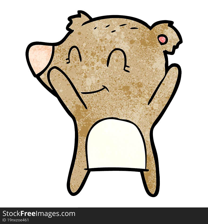 smiling bear cartoon. smiling bear cartoon